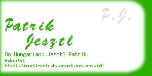 patrik jesztl business card